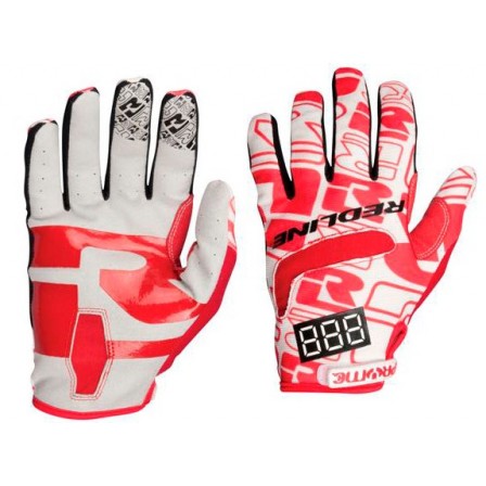REDLINE Flight Gloves White/Red Adult Medium