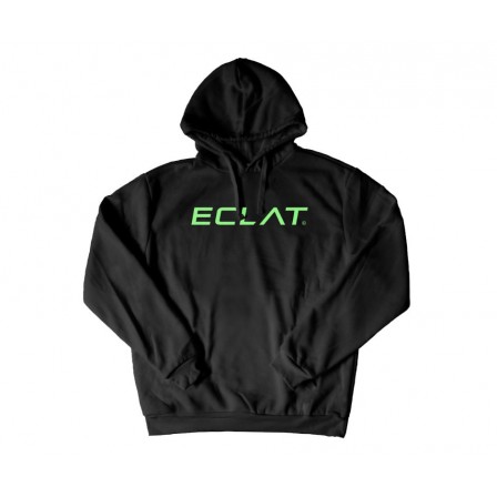 ECLAT Italic Hoodie Pullover Black Extra Large