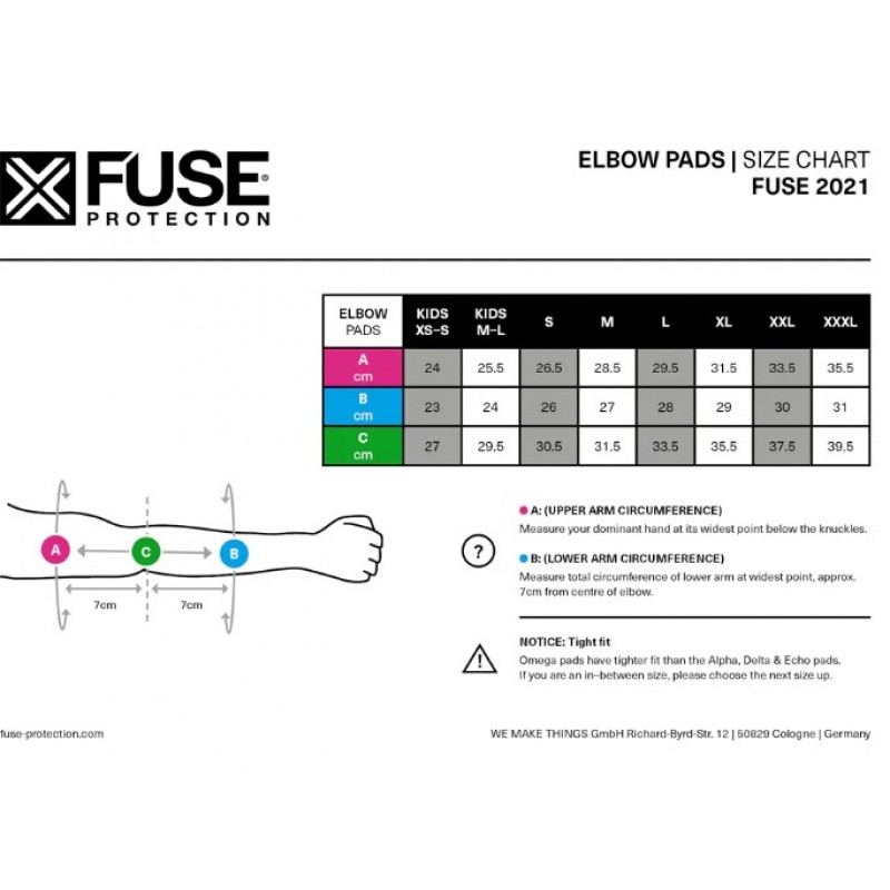 FUSE Alpha Elbow Pads Black/White 2XL
