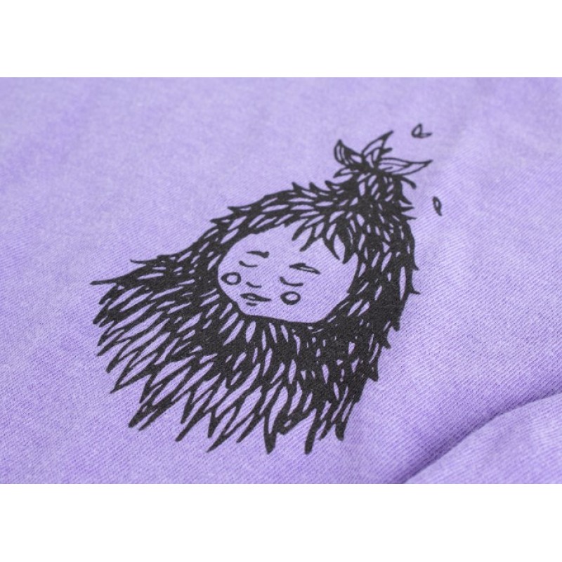 FAIRDALE Nora V Long Sleeve T-Shirt Lavender Small