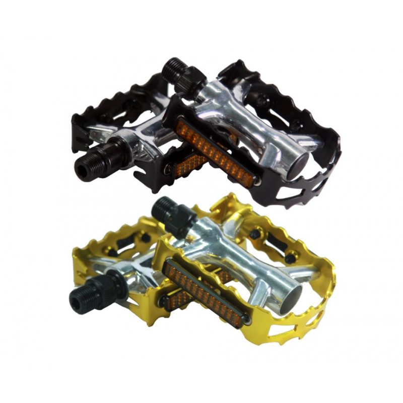 DRS Bear Trap Caged Pedals 9/16" Gold