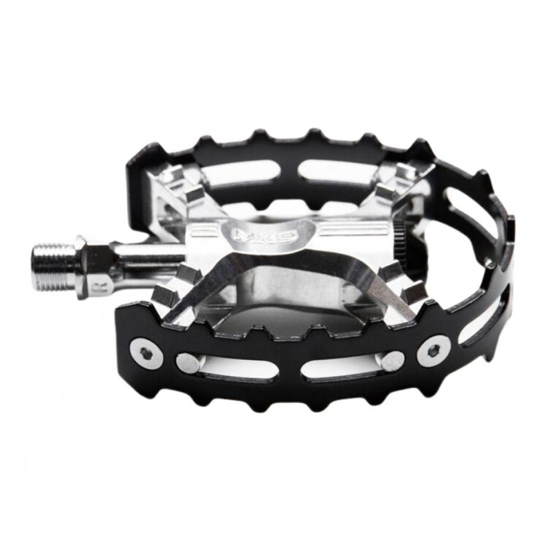 MKS XC-III Bear Trap Caged Pedals 9/16" Black