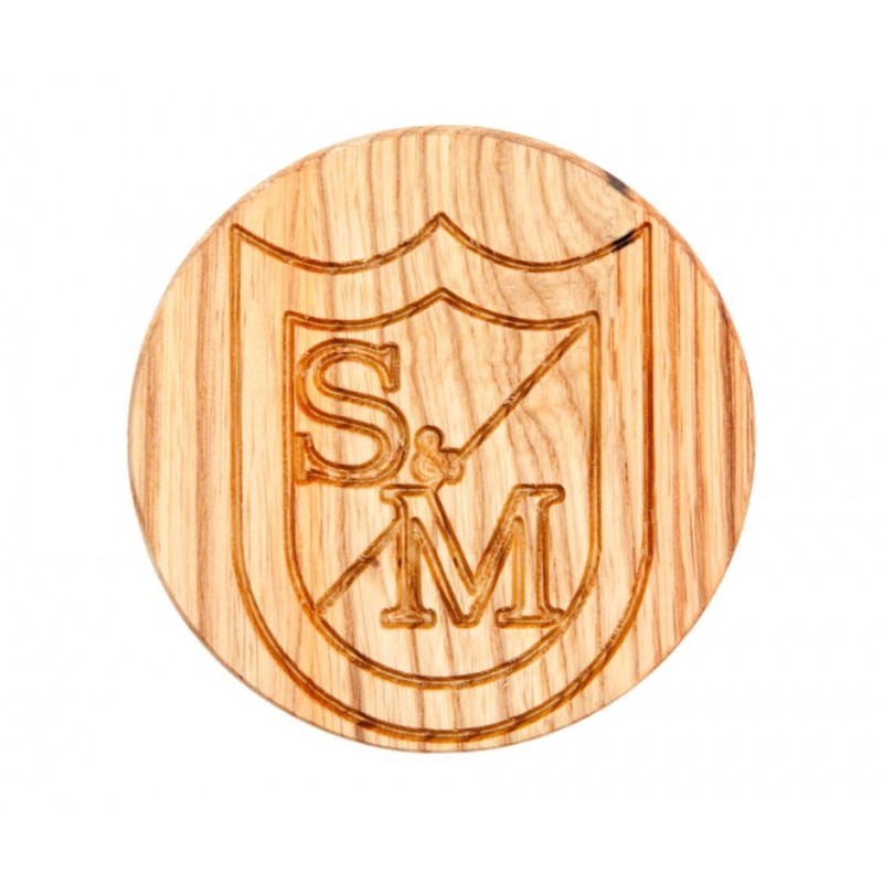 S&M Wood Drink Coaster Brown