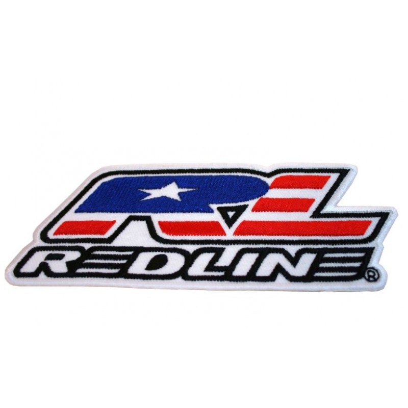 REDLINE USA Flag Logo Patch White