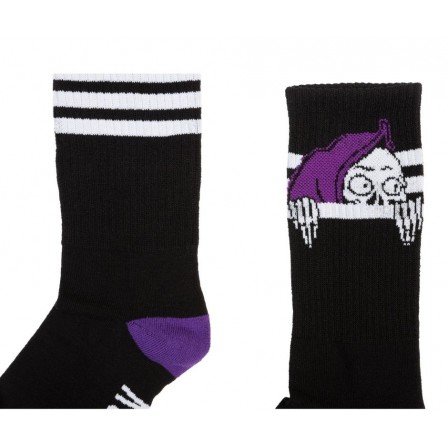 SUNDAY Creepy Sweeper Socks Black/Purple/White