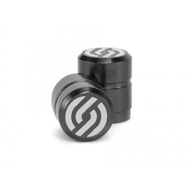 SALT CNC Alloy Valve Caps Black