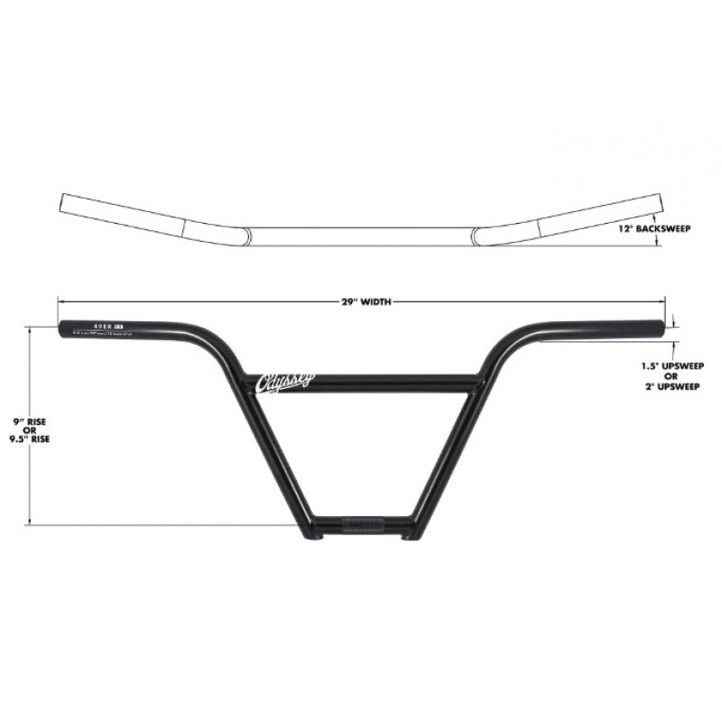 ODYSSEY 49er Handlebar Rust Proof Black