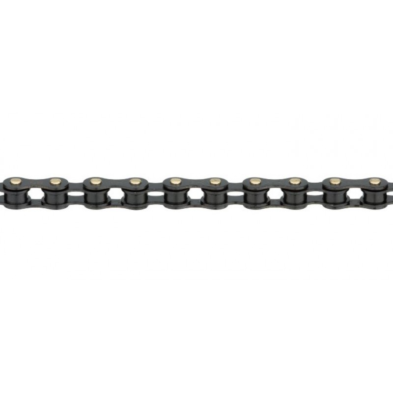 IZUMI 1 1/8" BMX Chain Full Link Black/Gold Pins