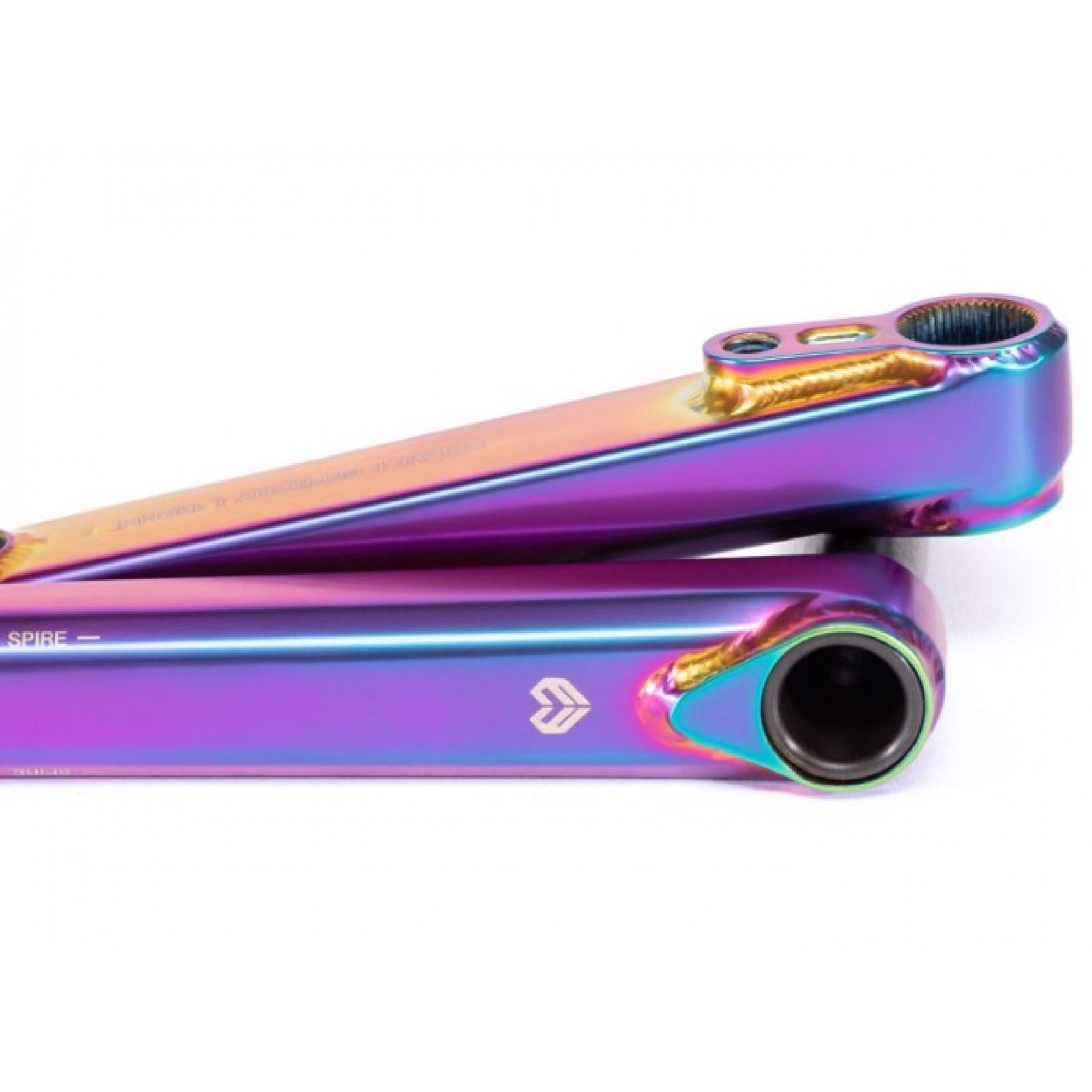 ECLAT | Spire Crank Set | 160mm | Oil Slick | BMX Bible Australia