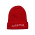 CINEMA Stitch Script Waffle Beanie Red