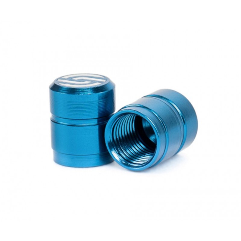 SALT CNC Alloy Valve Caps Blue