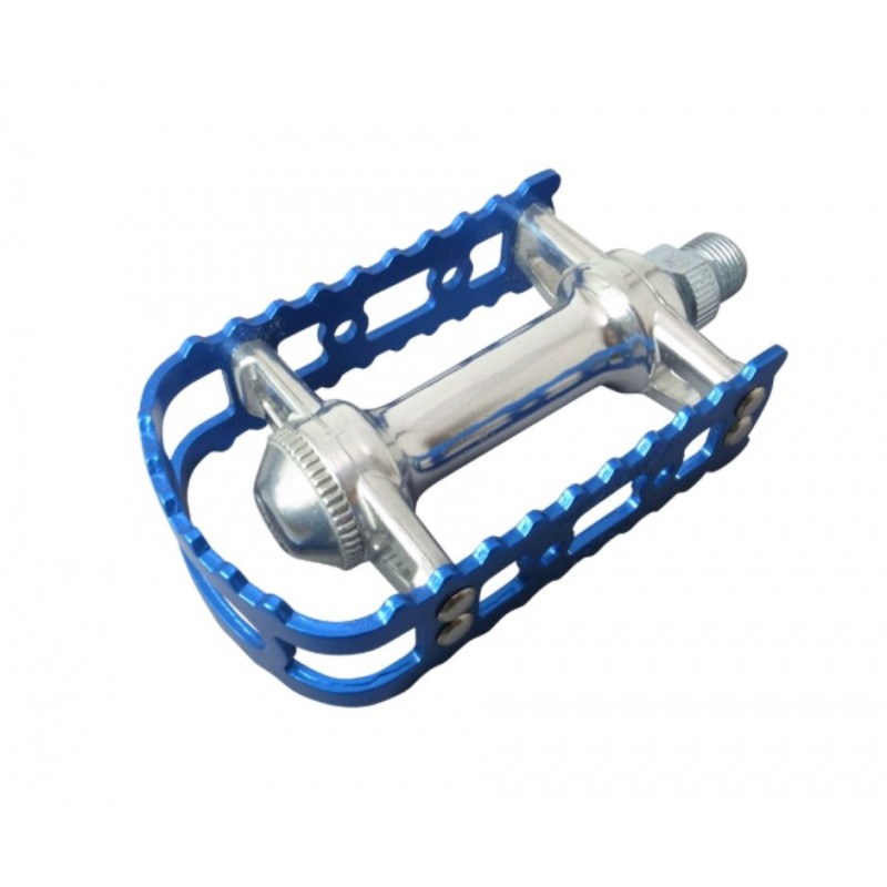 MKS BM-7 Bear Trap Caged Pedals 1/2" Blue