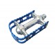 MKS BM-7 Bear Trap Caged Pedals 9/16" Blue