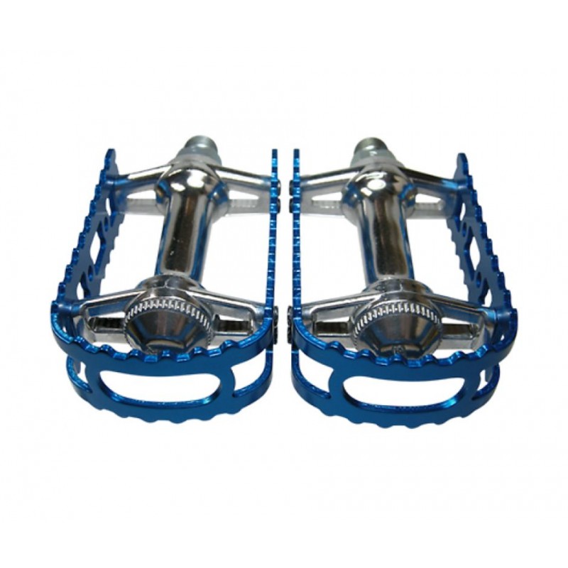 MKS BM-7 Bear Trap Caged Pedals 9/16" Blue