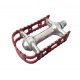 MKS BM-7 Bear Trap Caged Pedals 1/2" Red