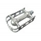 MKS BM-7 Bear Trap Caged Pedals 1/2" Silver