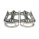 MKS BM-7 Bear Trap Caged Pedals 1/2" Silver