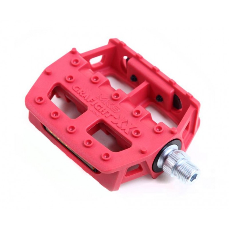 MKS Grafight XX Caged Pedals 9/16" Red