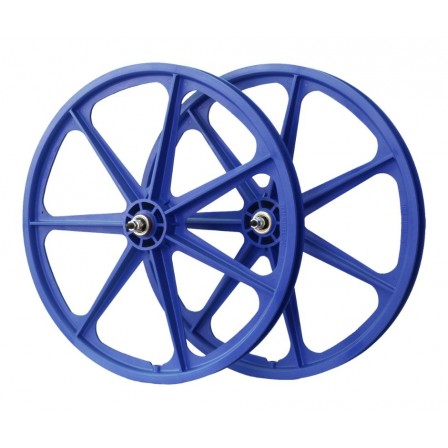 SKYWAY TUFF 24" Wheel Set 7 Spoke Blue