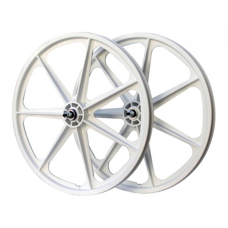 SKYWAY TUFF 24" Wheel Set 7 Spoke White