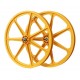 SKYWAY TUFF 24" Wheel Set 7 Spoke Yellow