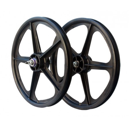 SKYWAY TUFF II 20" Wheel Set 5 Spoke Black