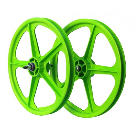 SKYWAY TUFF II 20" Wheel Set 5 Spoke Green