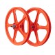 SKYWAY TUFF II 20" Wheel Set 5 Spoke Orange