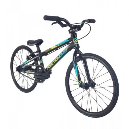 Chase Position one 16.25"TT Micro Mini Complete Bike Black/Neon/Teal