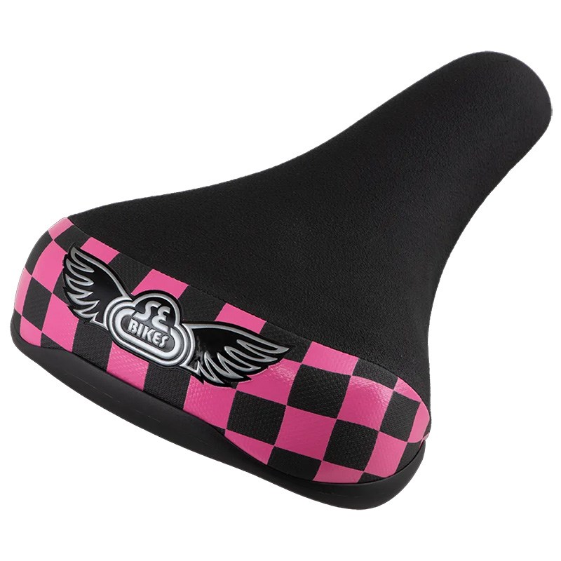 SE Bikes Flyer Checkerboard Seat -  Pink/Black by SE