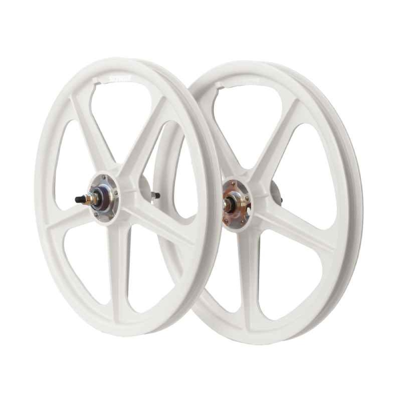 SKYWAY TUFF II Silver Rivet 20" Wheel Set Male White/Silver