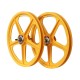 SKYWAY TUFF II Silver Rivet 20" Wheel Set Male Yellow/Silver