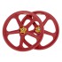 SKYWAY TUFF II Gold Rivet 20" Wheel Set Male Red/Gold