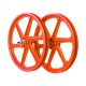 SKYWAY TUFF 20" 6 Spoke Wheel Set Orange