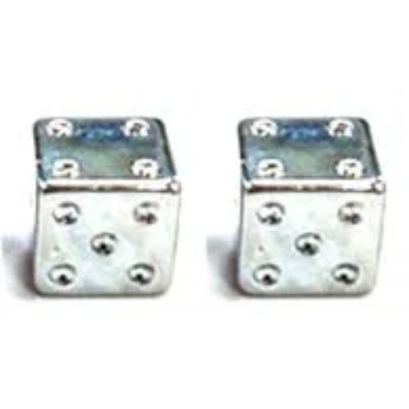 Valve Cap Dice A/V 2pc/PB Silver