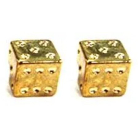 Valve Cap Dice A/V 2pc/PB Gold