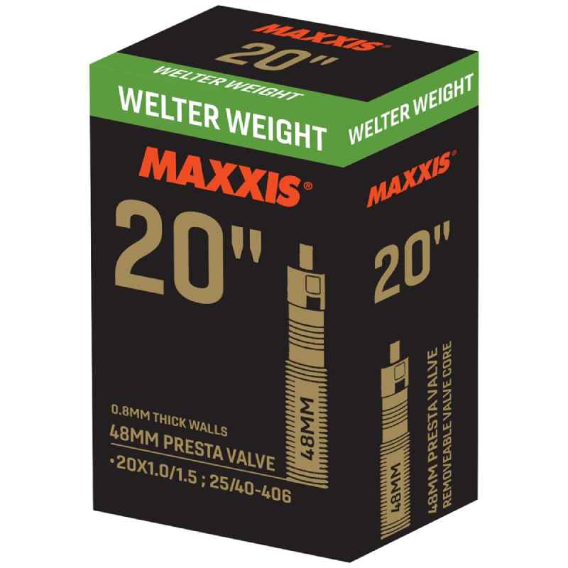 MAXXIS Tube Welterweight 20 X 1.0 1.50 48mm Removable Presta Valve Core