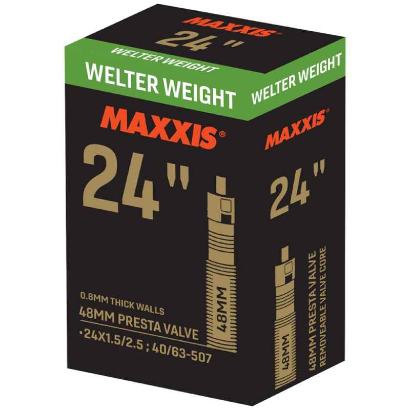 MAXXIS Tube Welterweight 24 x 1.5 2.5 PV48 Removable Presta Valve Core