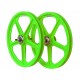 SKYWAY TUFF II Silver Rivet 20" Wheel Set Green/Silver